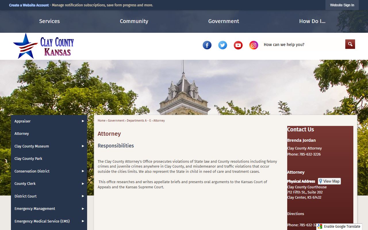 Clay County Attorney office for court records after jail arrest